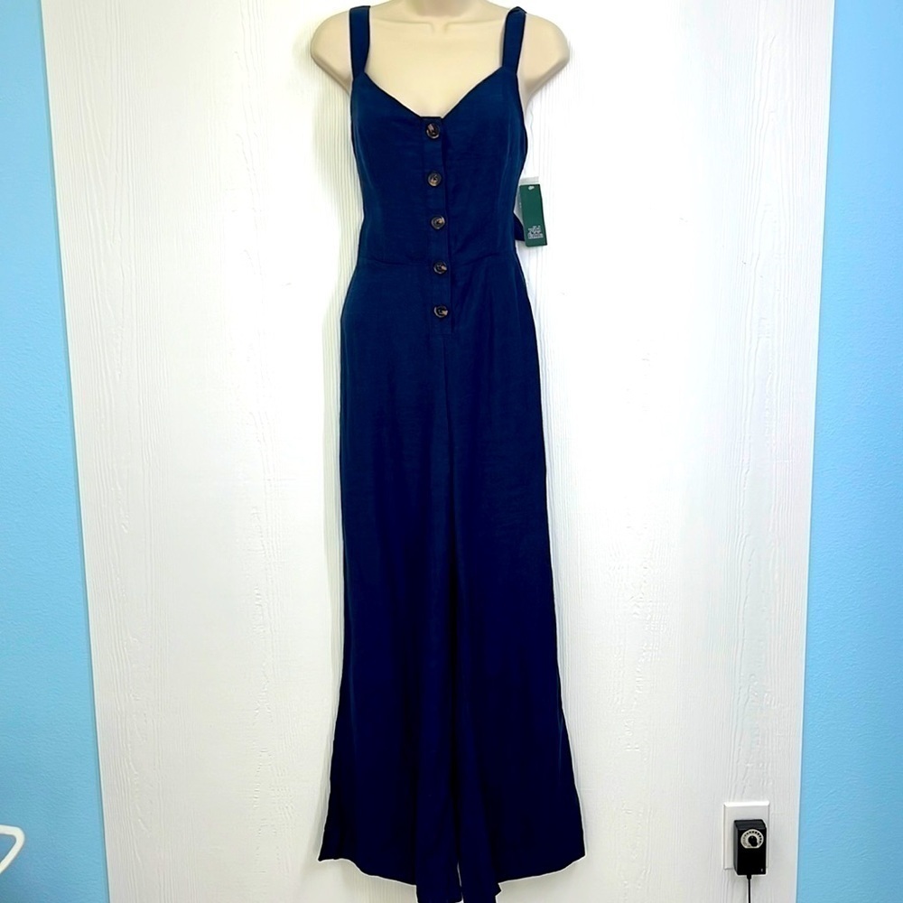 Wild Fable - NWT Oxford Blue Sleeveless Jumpsuit With Tie Back Size Medium